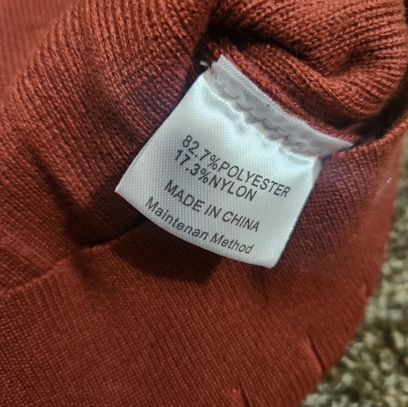 Rust Orange Half-Button Sweater - Picture 8 of 8